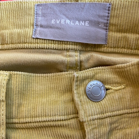 Everlane Muted Yellow Baby Cord Cheeky Yellow Crop Pants - Picture 9 of 9